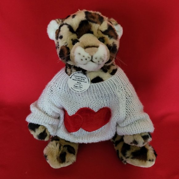 Build A Bear Workshop Collectibear Leopard White Knit Sweater - Picture 13 of 13